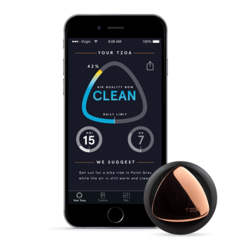 טכנולוגיה לבישה למיפוי זיהום האוויר tzoa